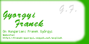 gyorgyi franek business card